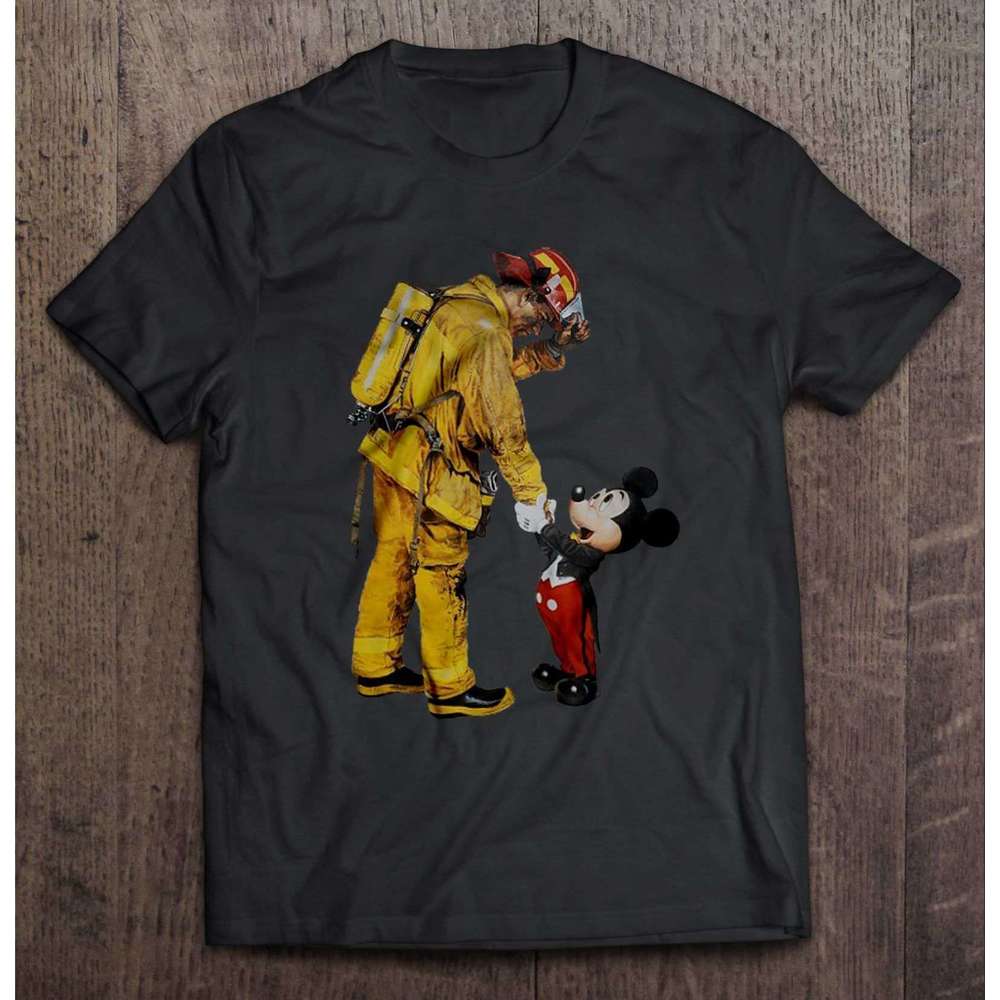 Disney Firefighter Mickey Short Sleeve Tee - Black